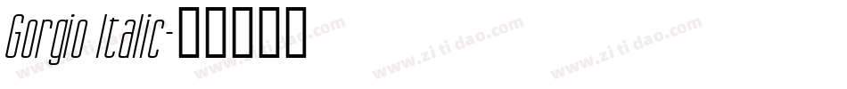 Gorgio Italic字体转换